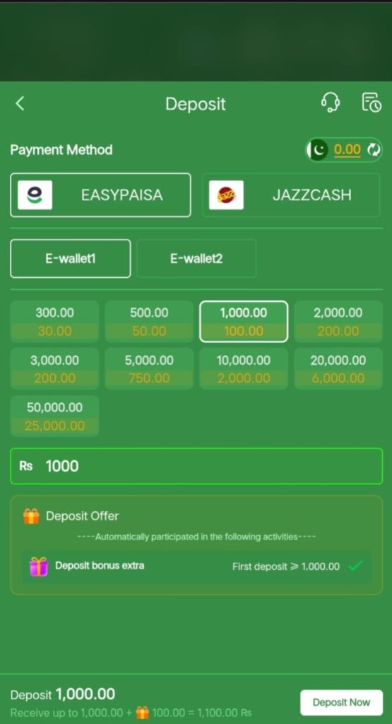 PKWG5D Game Deposit